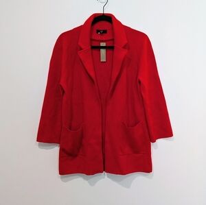 NEW J.Crew 365 Sophie Open Front Sweater Blazer Size S Red